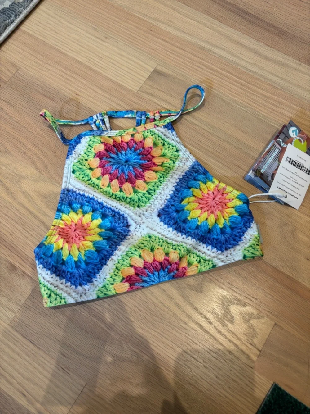 Limeapple Aolani Crochet Print 2-Piece Swimsuit with braided back